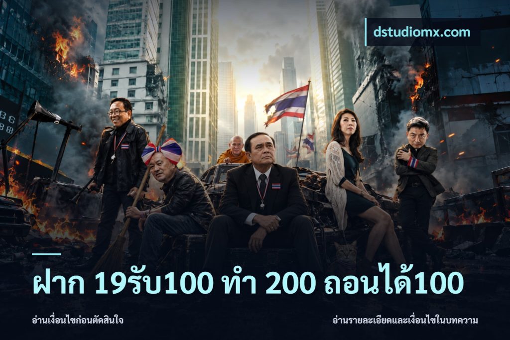 ฝาก 19รับ100 ทำ 200 ถอนได้100