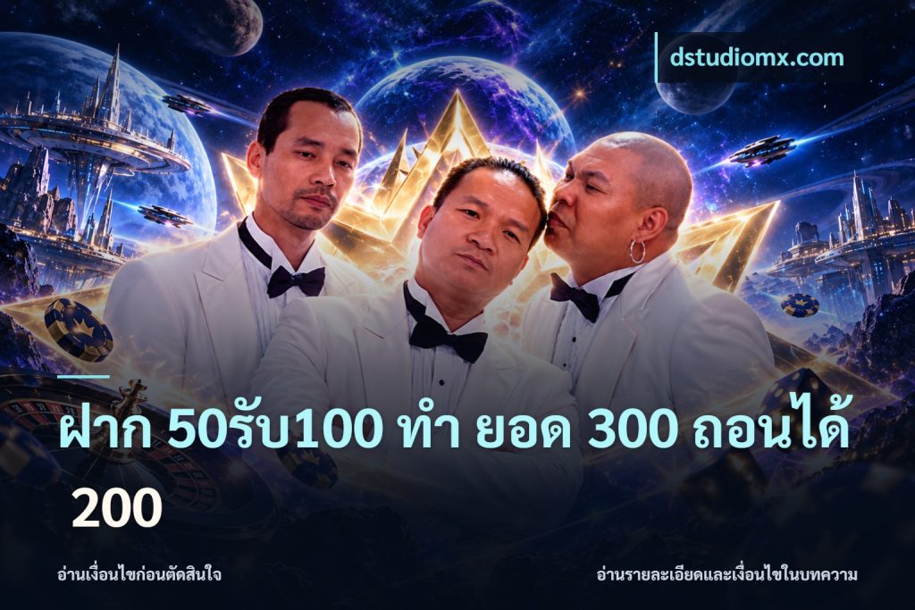 ฝาก 50รับ100 ทํา ยอด 300 ถอนได้ 200