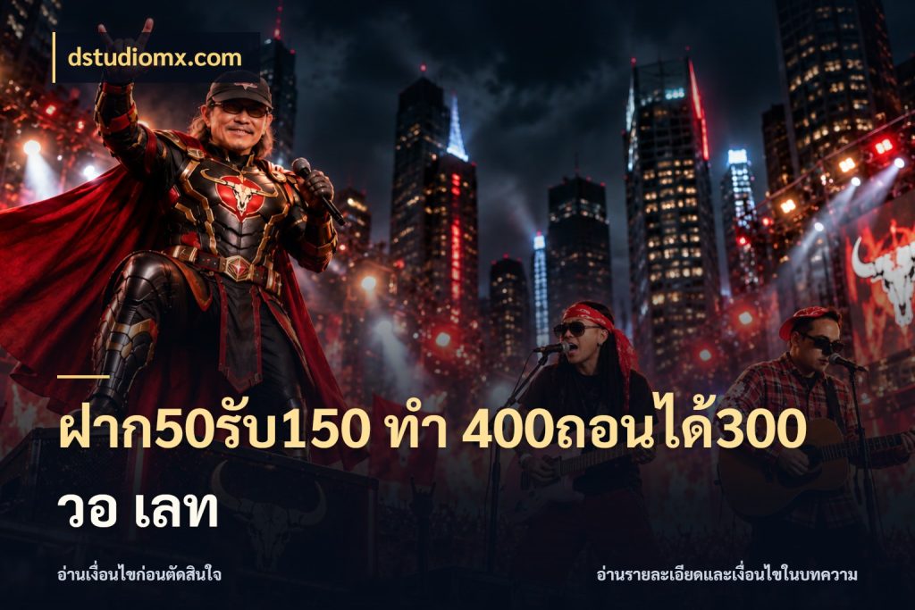 ฝาก50รับ150 ทํา 400ถอนได้300 วอ เลท จุดเด่นของเครดิตที่คนชอบเกมอยากรู้ ในมุม dstudiomx.com