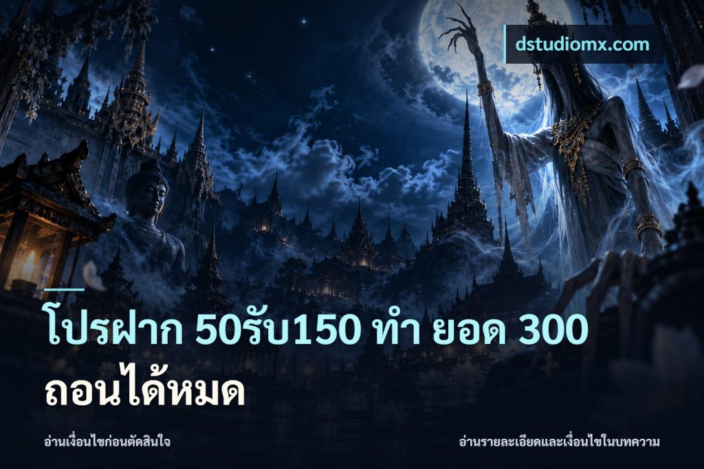 โปรฝาก 50รับ150 ทํา ยอด 300 ถอนได้หมด