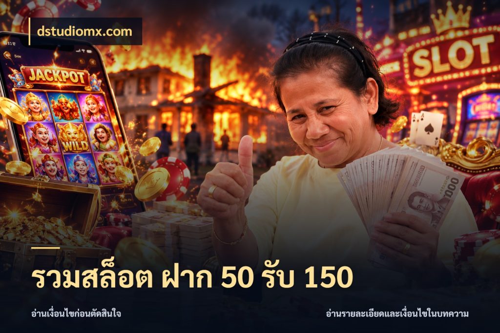 รวมสล็อต ฝาก 50 รับ 150 รูปแบบโบนัสกับสิทธิ์ของสายเกม สไตล์ dstudiomx.com