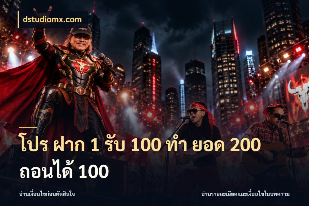 โปร ฝาก 1 รับ 100 ทํา ยอด 200 ถอนได้ 100 dstudiomx.com ยอดฝากและยอดรับในมุมของคนชอบลุ้น