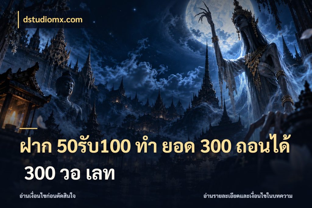 ฝาก 50รับ100 ทํา ยอด 300 ถอนได้ 300 วอ เลท dstudiomx.com สีสันของโปรฝากและยอดรับ