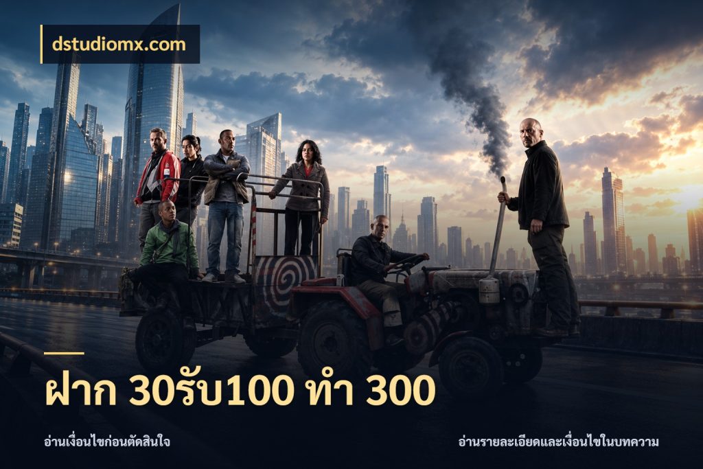 ฝาก 30รับ100 ทำ 300 จับประเด็นยอดรับก่อนเลือกความสนุก สไตล์ dstudiomx.com