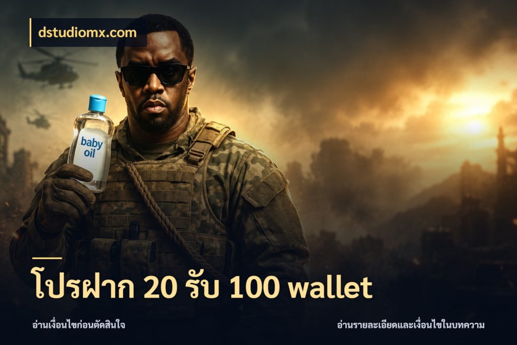โปรฝาก 20 รับ 100 wallet จุดเด่นของเครดิตที่คนชอบเกมอยากรู้ กับ dstudiomx.com