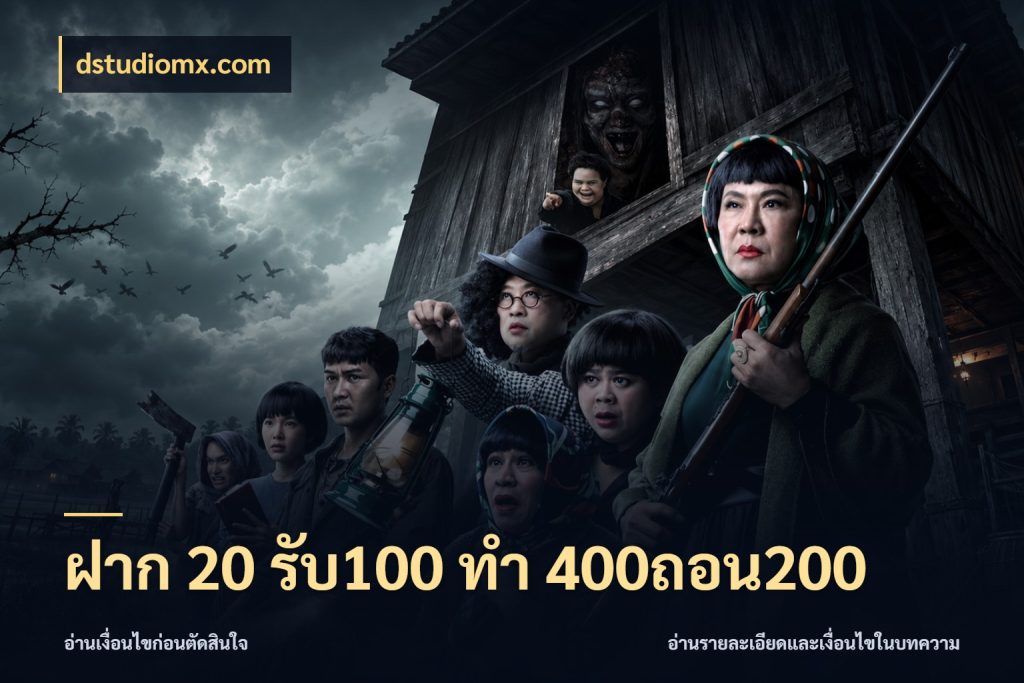 ฝาก 20 รับ100 ทํา 400ถอน200 โปรกับเกมที่ชอบเลือกให้ตรงสไตล์ สไตล์ dstudiomx.com