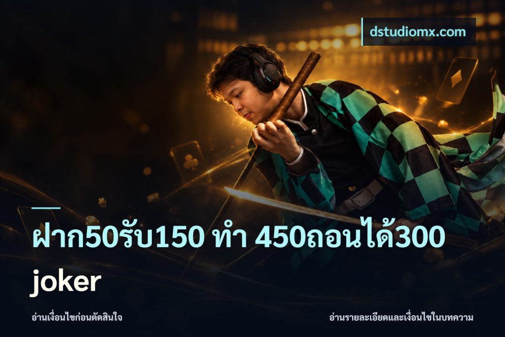ฝาก50รับ150 ทํา 450ถอนได้300 joker