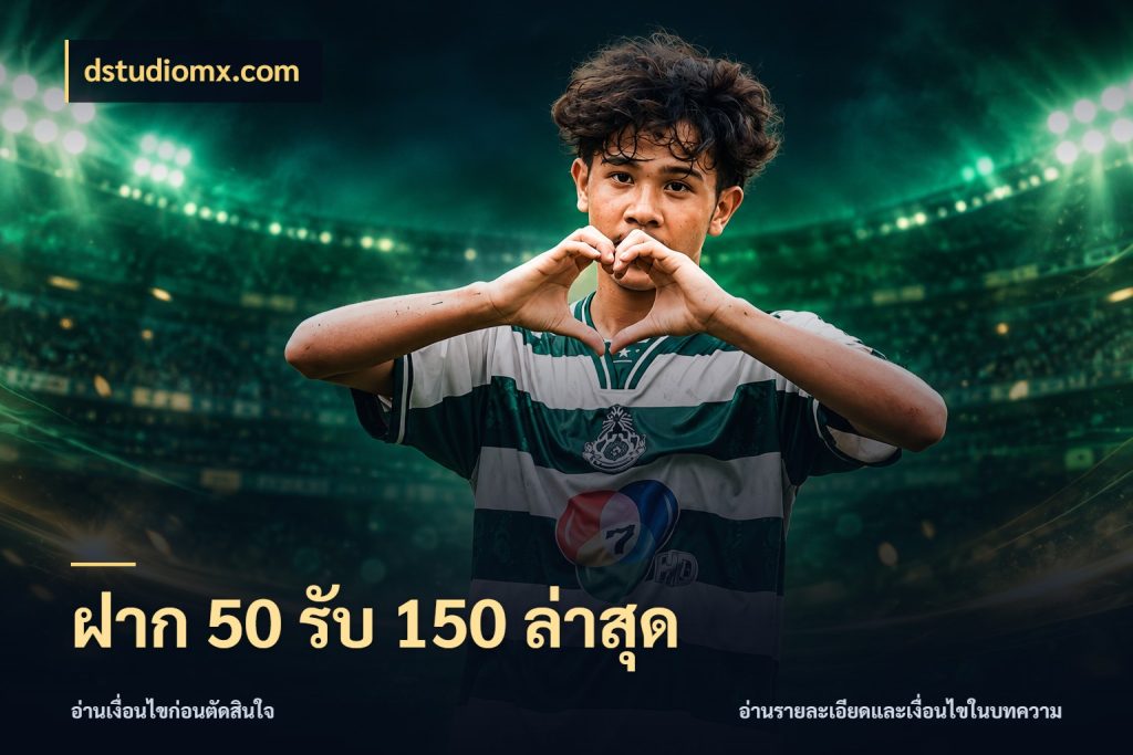 ฝาก 50 รับ 150 ล่าสุด สนุกกับตัวเลือกโปรในสไตล์ของคุณ กับ dstudiomx.com