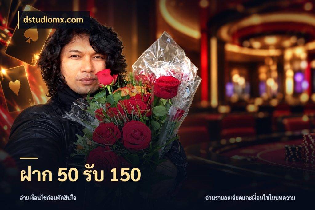 ฝาก 50 รับ 150 ยอดฝากและยอดรับในมุมของคนชอบลุ้น ในมุม dstudiomx.com