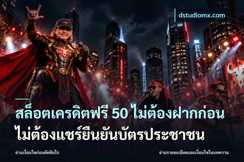 สล็อตเครดิตฟรี 50 ไม่ต้องฝากก่อนไม่ต้องแชร์ยืนยันบัตรประชาชน