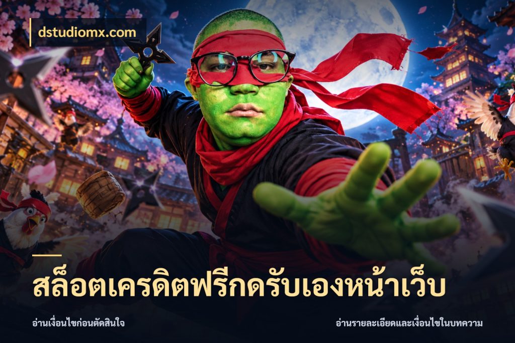 สล็อตเครดิตฟรีกดรับเองหน้าเว็บ dstudiomx.com เลือกสไตล์ความสนุกจากรูปแบบเครดิต