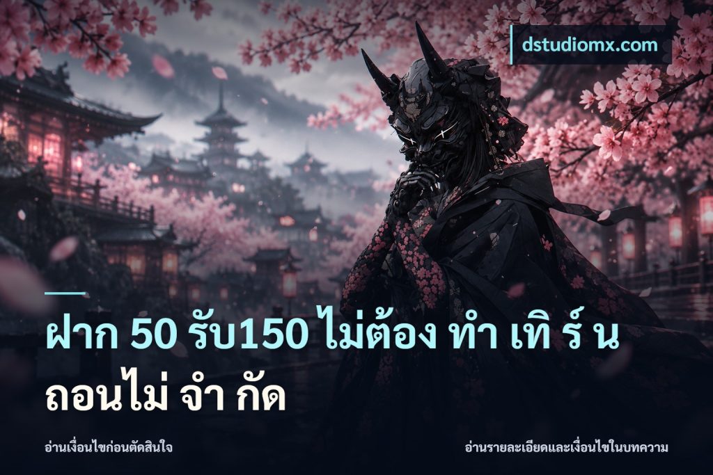 ฝาก 50 รับ150 ไม่ต้อง ทํา เทิ ร์ น ถอนไม่ จํา กัด