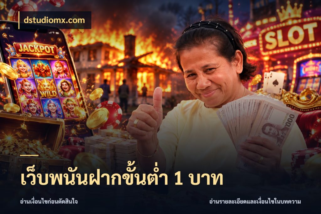เว็บพนันฝากขั้นต่ำ 1 บาท จำนวนเริ่มต้นกับรายละเอียดที่สายเกมสนใจ สไตล์ dstudiomx.com