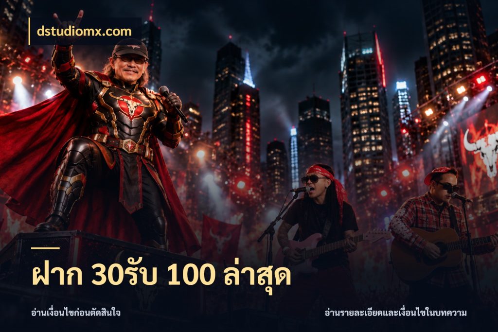 ฝาก 30รับ 100 ล่าสุด โปรยอดรับที่สายเกมสนใจ กับ dstudiomx.com