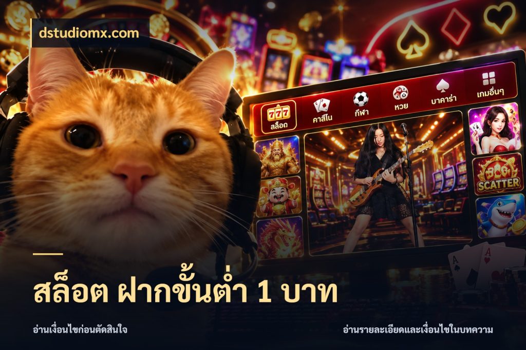สล็อต ฝากขั้นต่ํา 1 บาท เกมที่ชอบในขอบเขตเงินของตัวเอง กับ dstudiomx.com