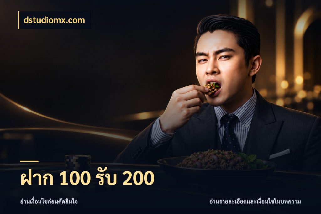 ฝาก 100 รับ 200 สนุกกับตัวเลือกโปรในสไตล์ของคุณ ในมุม dstudiomx.com