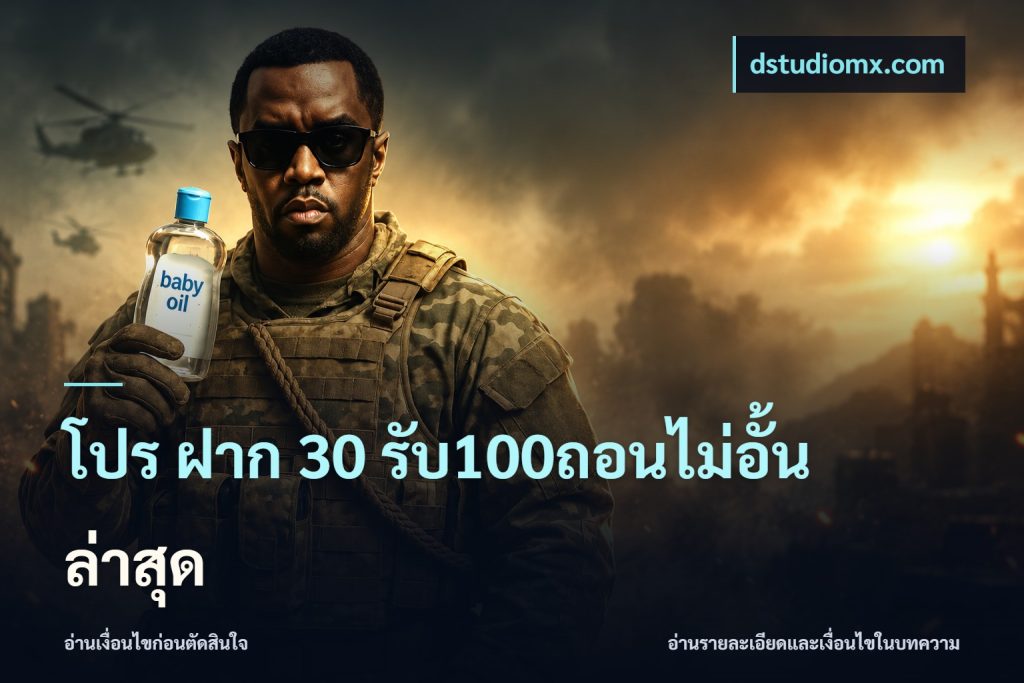 โปร ฝาก 30 รับ100ถอนไม่อั้น ล่าสุด