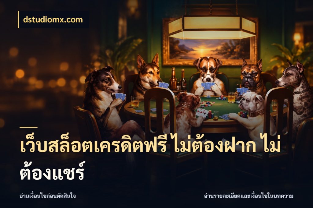 เว็บสล็อตเครดิตฟรี ไม่ต้องฝาก ไม่ต้องแชร์ dstudiomx.com เลือกสไตล์ความสนุกจากรูปแบบเครดิต