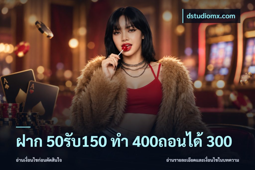ฝาก 50รับ150 ทํา 400ถอนได้ 300