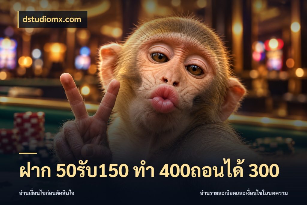 ฝาก 50รับ150 ทํา 400ถอนได้ 300 จุดเด่นของเครดิตที่คนชอบเกมอยากรู้ สไตล์ dstudiomx.com