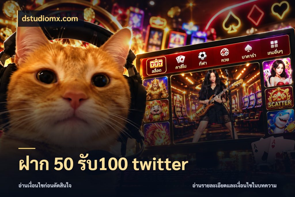 ฝาก 50 รับ100 twitter ยอดฝากและยอดรับในมุมของคนชอบลุ้น กับ dstudiomx.com