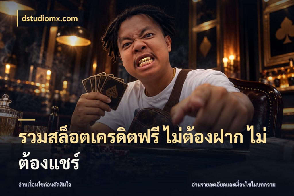 รวมสล็อตเครดิตฟรี ไม่ต้องฝาก ไม่ต้องแชร์ เครดิตฟรีในมุมที่สายโบนัสสนใจ ในมุม dstudiomx.com