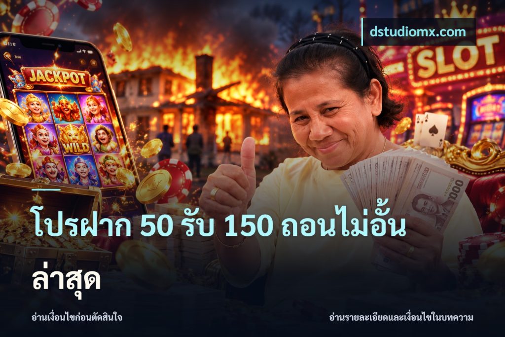 โปรฝาก 50 รับ 150 ถอนไม่อั้น ล่าสุด