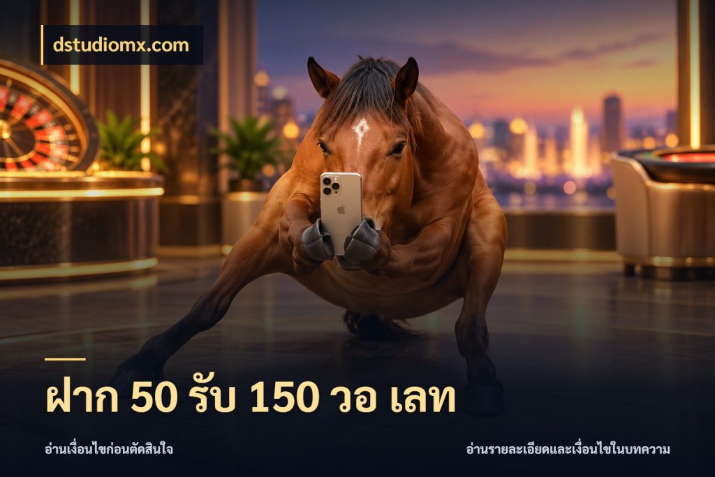 ฝาก 50 รับ 150 วอ เลท สายโบนัสเลือกจังหวะสนุกได้อย่างไร กับ dstudiomx.com