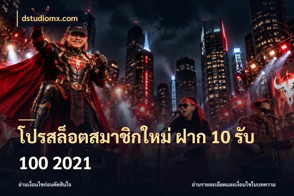โปรสล็อตสมาชิกใหม่ ฝาก 10 รับ 100 2021 สีสันของโปรฝากและยอดรับ ในมุม dstudiomx.com