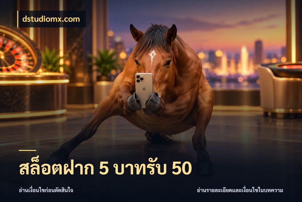 สล็อตฝาก 5 บาทรับ 50 สีสันของโปรฝากและยอดรับ ในมุม dstudiomx.com