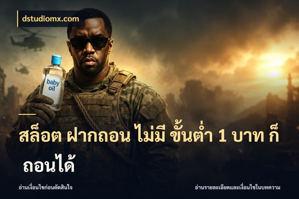 สล็อต ฝากถอน ไม่มี ขั้นต่ำ 1 บาท ก็ ถอนได้ เกมที่ชอบในขอบเขตเงินของตัวเอง ในมุม dstudiomx.com