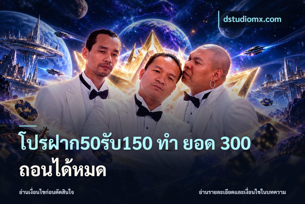 โปรฝาก50รับ150 ทํา ยอด 300 ถอนได้หมด