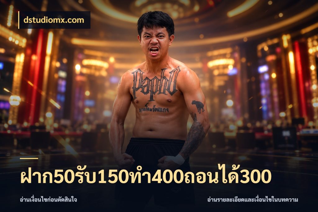 ฝาก50รับ150ทํา400ถอนได้300 จับคู่โบนัสกับสไตล์เกมที่ชอบ ในมุม dstudiomx.com