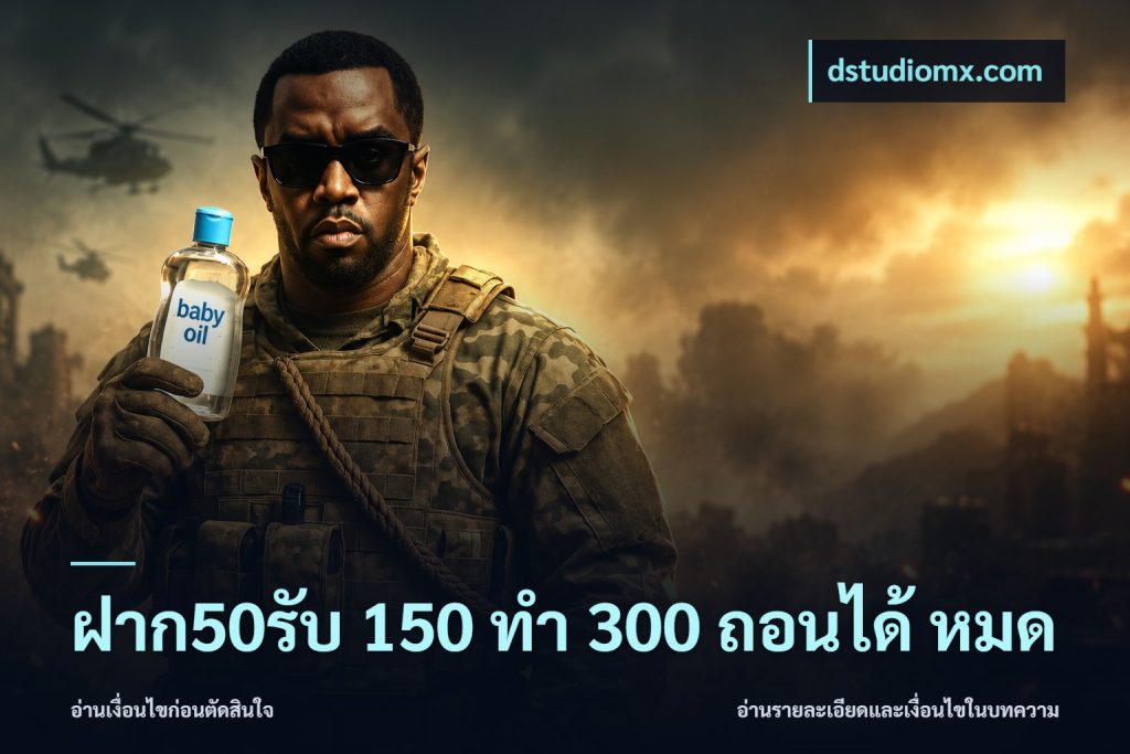 ฝาก50รับ 150 ทำ 300 ถอนได้ หมด