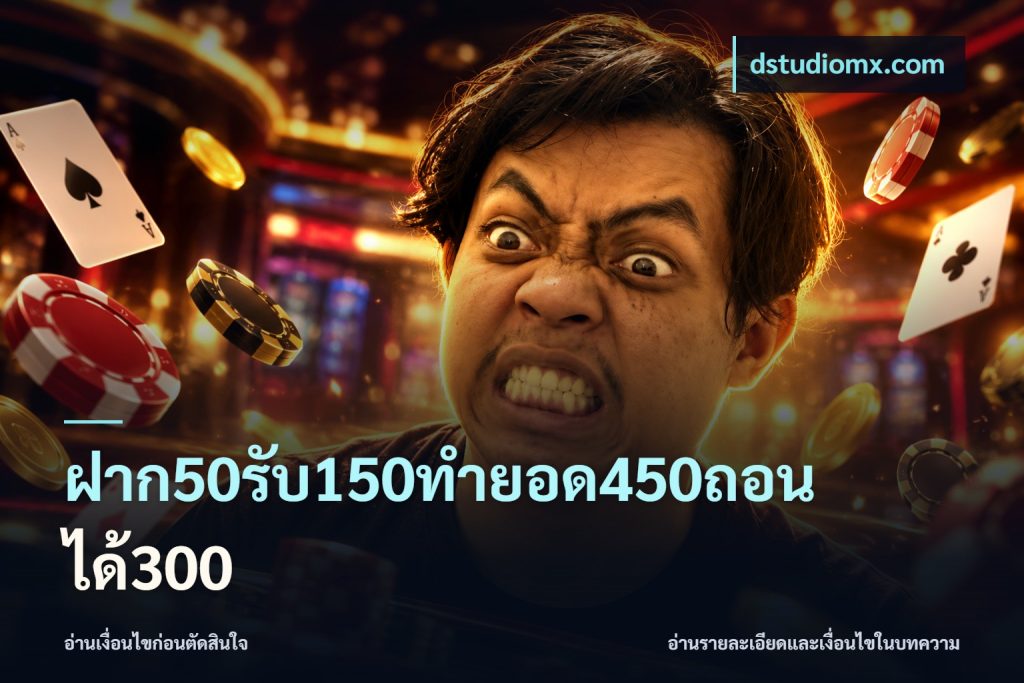 ฝาก50รับ150ทำยอด450ถอนได้300