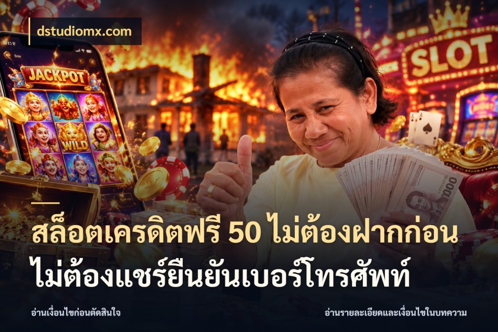 สล็อตเครดิตฟรี 50 ไม่ต้องฝากก่อนไม่ต้องแชร์ยืนยันเบอร์โทรศัพท์ dstudiomx.com สิทธิ์ที่สายโบนัสสนใจกับวิธีรับ