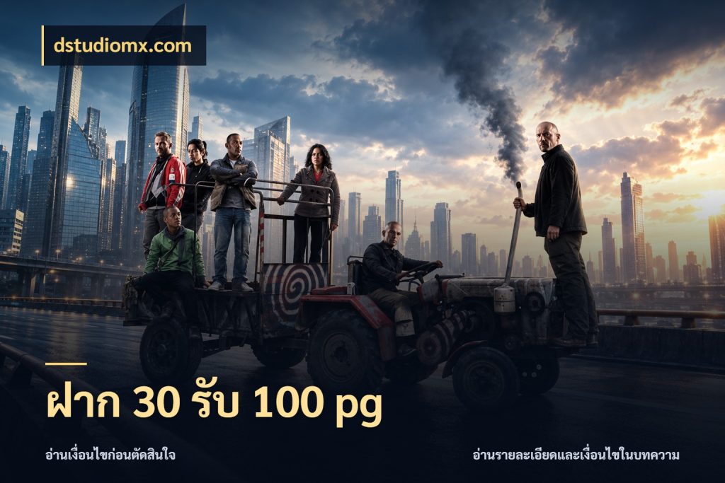 ฝาก 30 รับ 100 pg dstudiomx.com สายโบนัสเลือกจังหวะสนุกได้อย่างไร