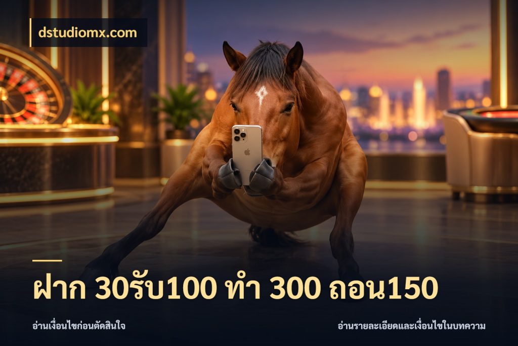 ฝาก 30รับ100 ทํา 300 ถอน150 โปรยอดรับที่สายเกมสนใจ สไตล์ dstudiomx.com