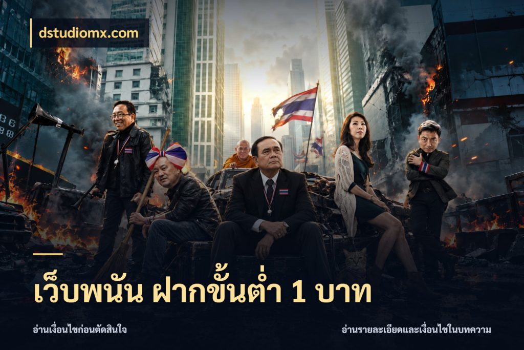 เว็บพนัน ฝากขั้นต่ำ 1 บาท จำนวนเริ่มต้นกับสไตล์เกมที่ชอบ ในมุม dstudiomx.com