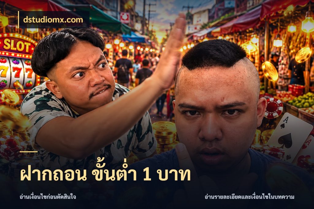 ฝากถอน ขั้นต่ำ 1 บาท จัดจังหวะสนุกให้เข้ากับงบที่ตั้งไว้ กับ dstudiomx.com